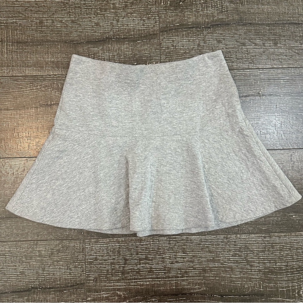 LOFT women’s grey quilted knit skirt